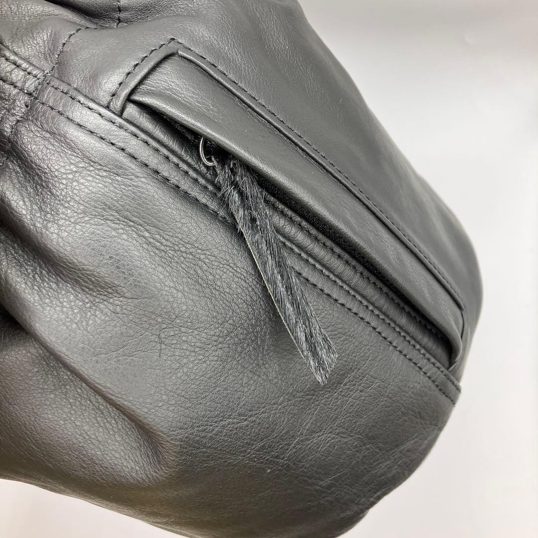 ☆希少美品☆ SLOW＆CO BEAMS 巾着バッグ 極美品 レザー 牛革