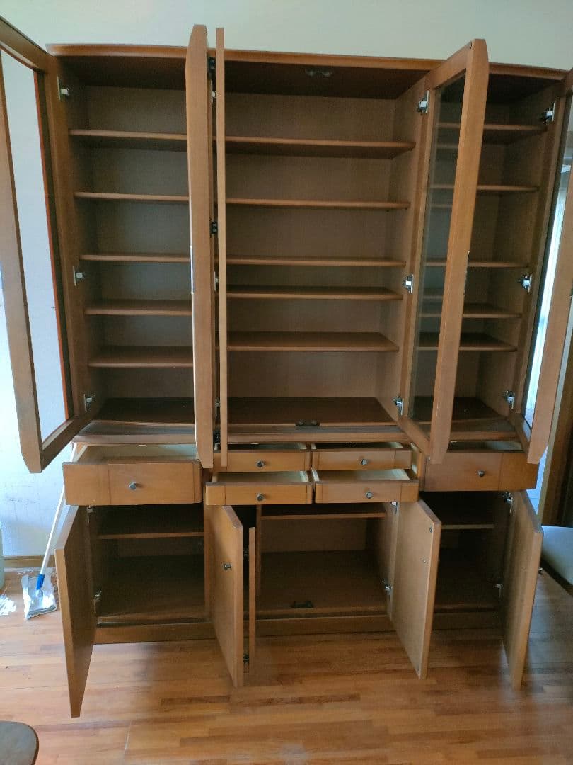 食器棚　横155cm 高さ194cm 奥行44cm　大型　状態良好　美品　大容量