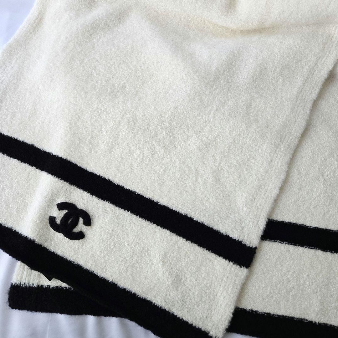 出張…様 極美品 CHANEL シャネル ココマーク マフラー シルク カシミヤ