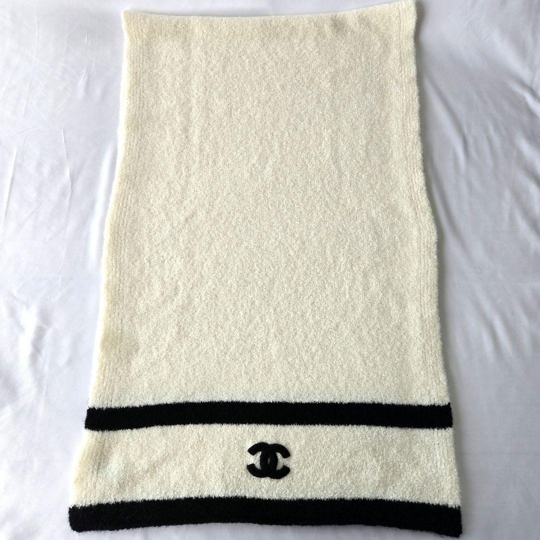 出張…様 極美品 CHANEL シャネル ココマーク マフラー シルク カシミヤ