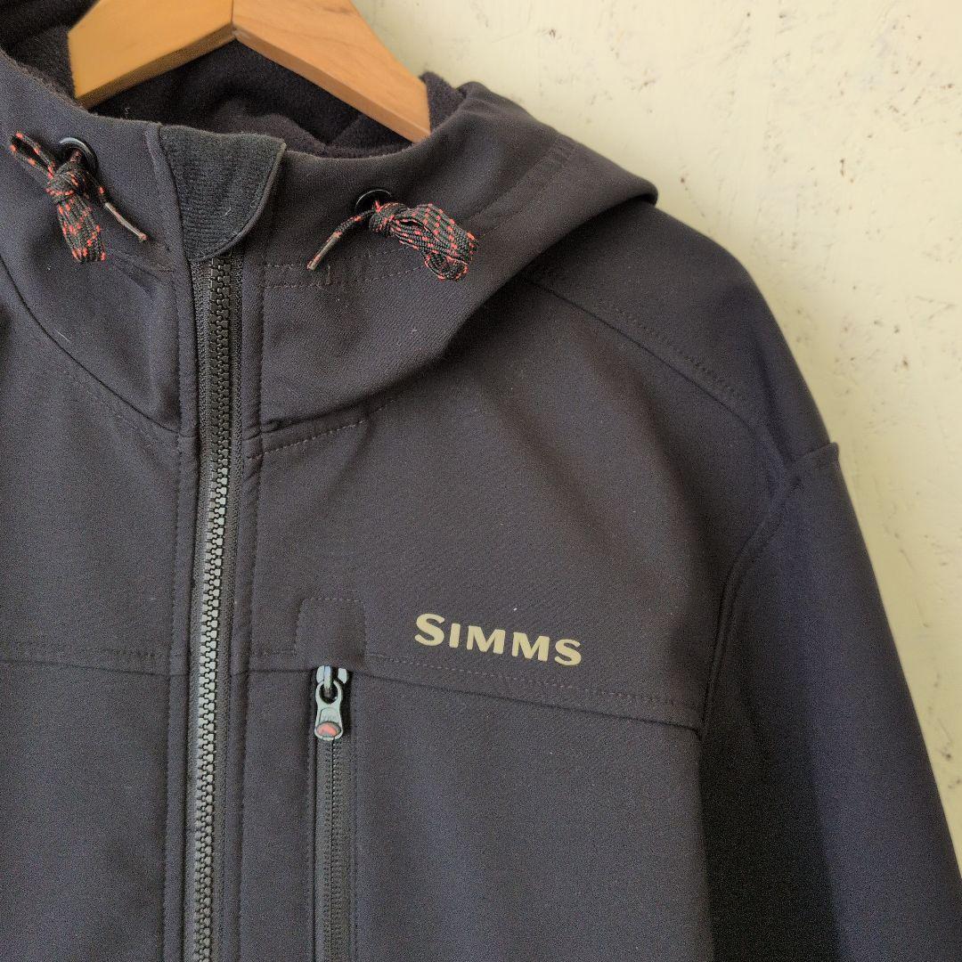 【美品】A9 SIMMS フリース フィッシングジャケット シムス ブラック黒