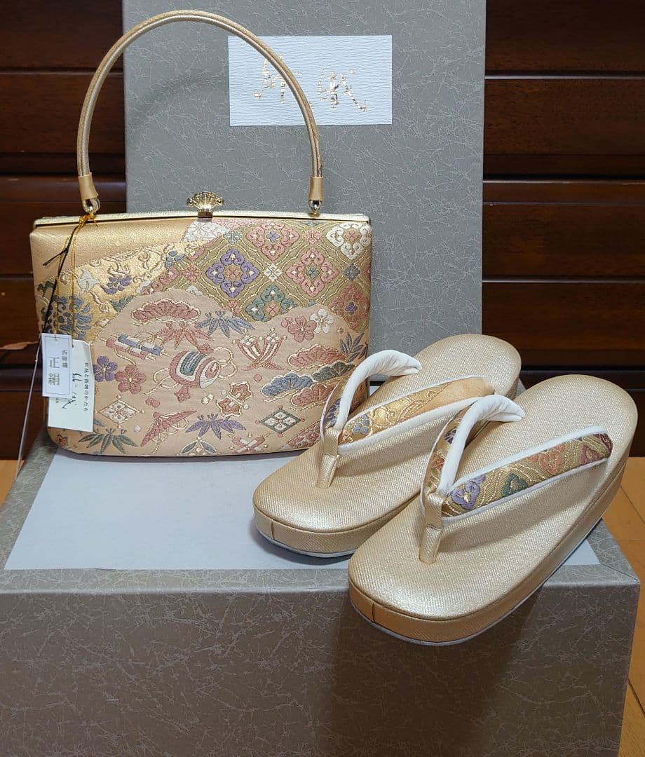 沙織 和装バックと草履Mサイズ