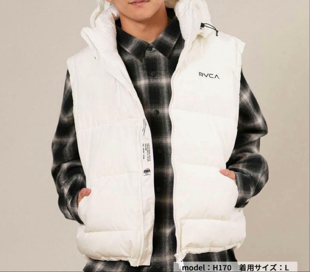 RVCA　ルーカ 中綿ベスト ダウンベスト バックロゴ 2WAY　軽量