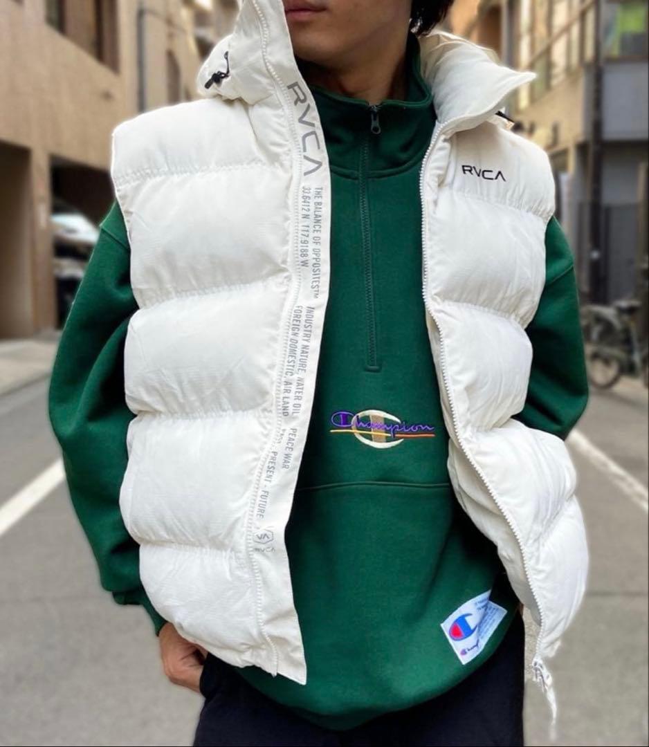 RVCA　ルーカ 中綿ベスト ダウンベスト バックロゴ 2WAY　軽量