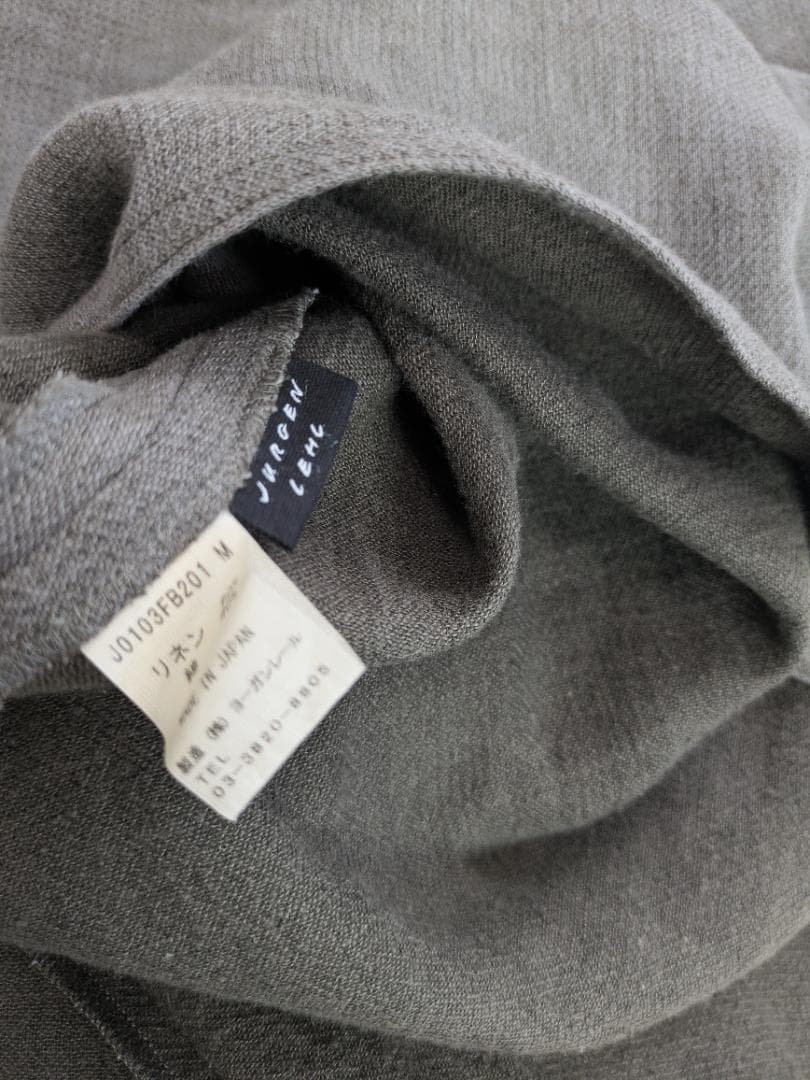 ヨーガンレール☆20年秋☆リネンコットン二重織バルーンOPチャコール☆美品です