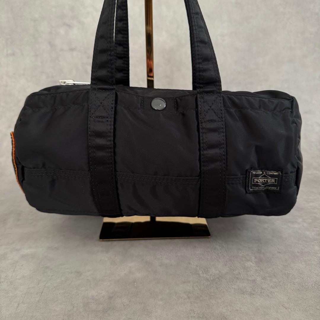 美品 廃盤 ポーター タンカー ミニボストン S ドラムバッグ ダッフル 黒