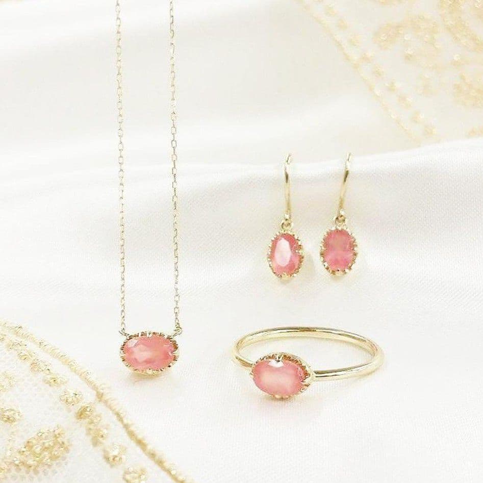 ポンテヴェキオ　K10 YG　ロードクロサイト　インカローズ　ネックレス