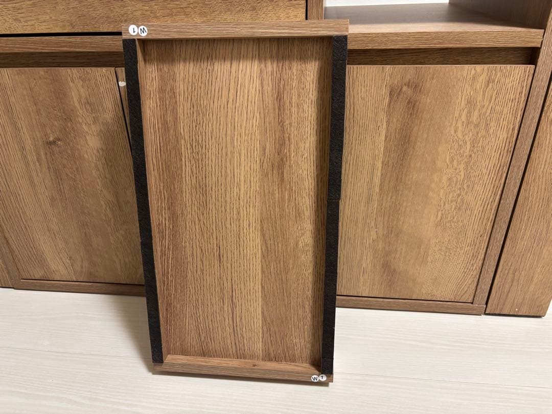 けろ[送料込/組立不要/匿名]伸縮式キッチンカウンター 食器棚 LOWYA