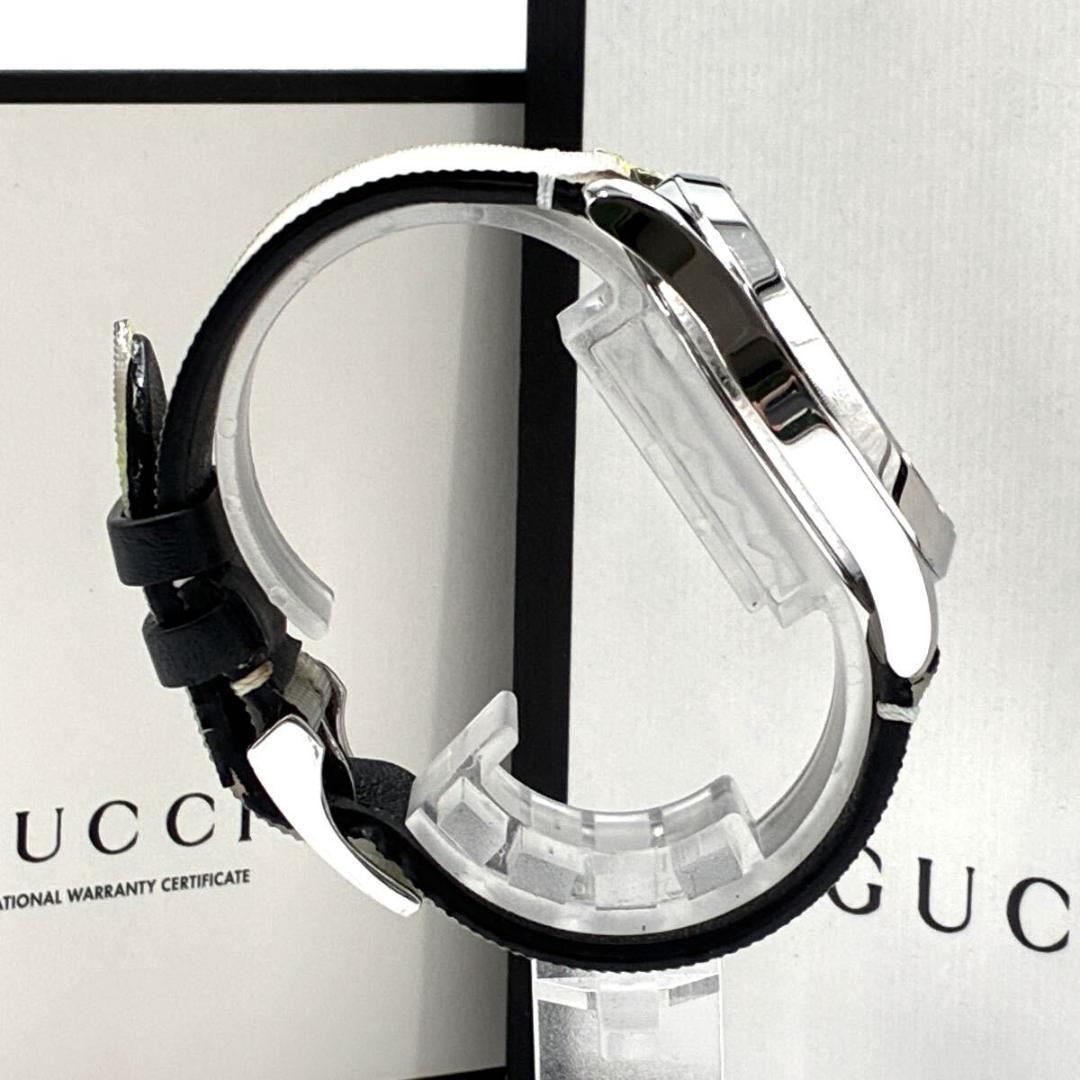 美品 GUCCI グッチ 腕時計 Gタイムレス ホログラム シルバー ホワイト