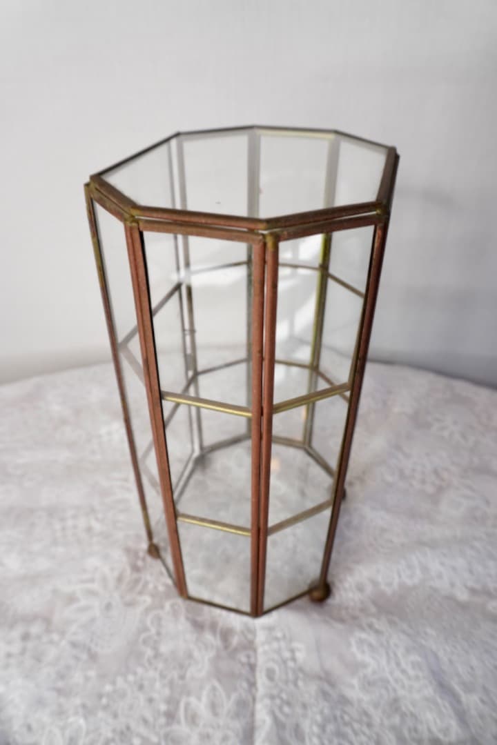 ガラスショーケース ジュエリーケース ヴィンテージ 真鍮