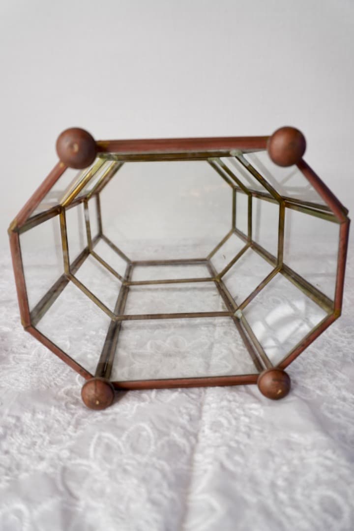 ガラスショーケース ジュエリーケース ヴィンテージ 真鍮