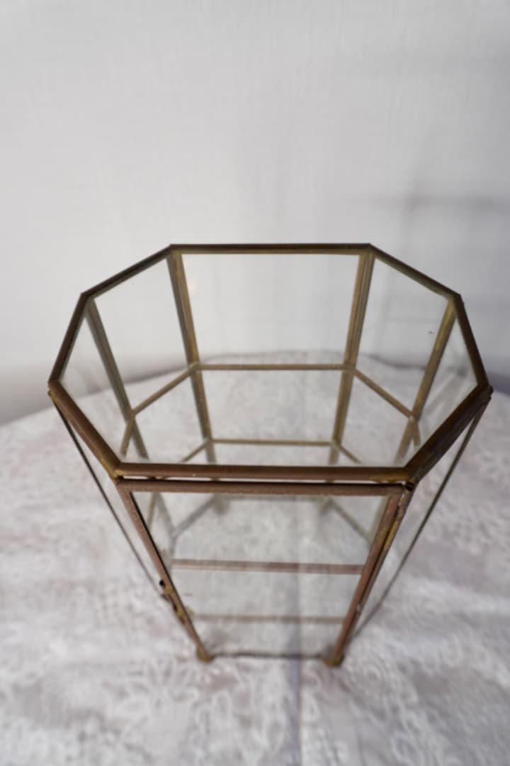 ガラスショーケース ジュエリーケース ヴィンテージ 真鍮