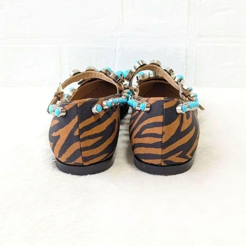 ✨希少✨セルジオロッシ ターゴイズ バレエシューズ フラットシューズ