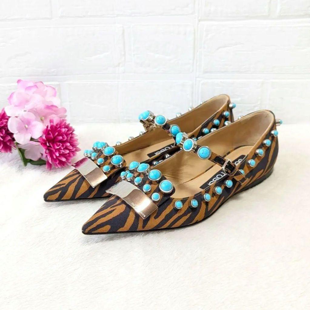 ✨希少✨セルジオロッシ ターゴイズ バレエシューズ フラットシューズ