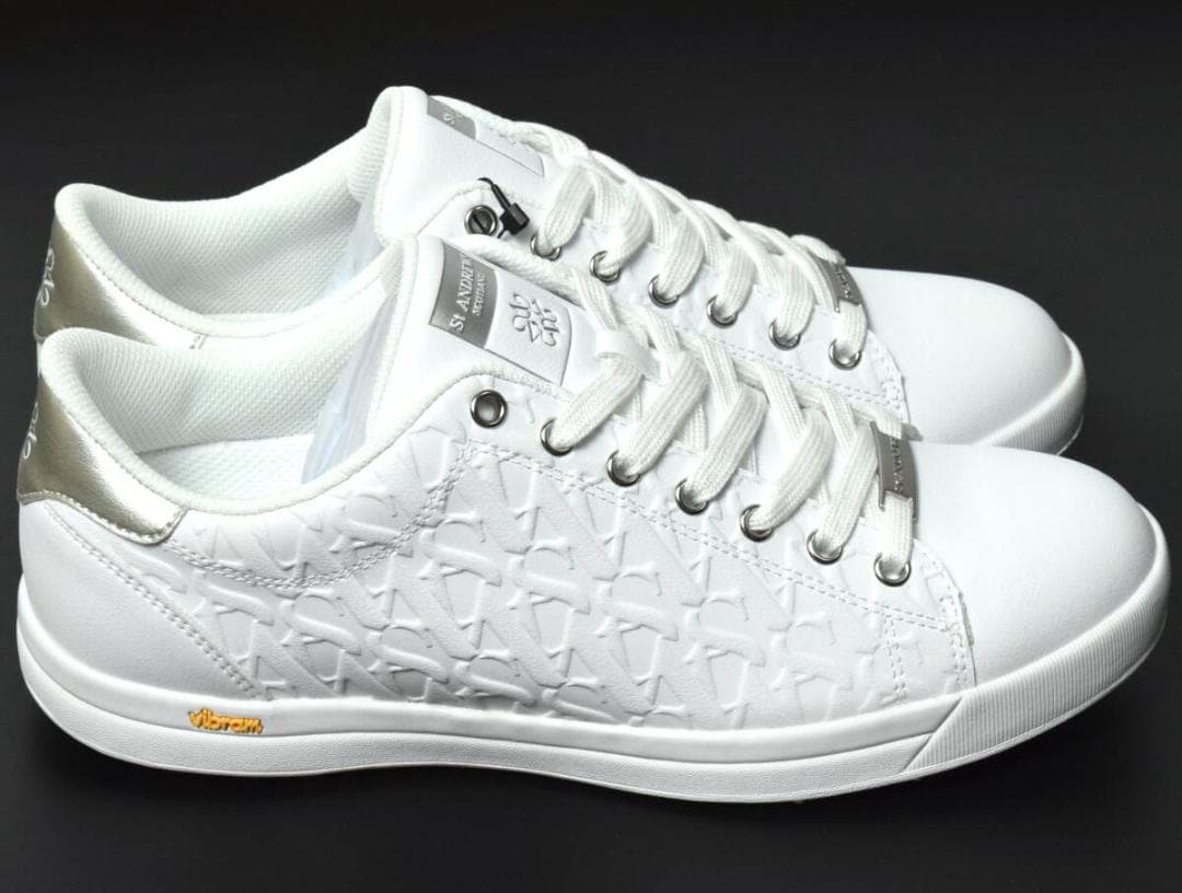 未使用3.7万 セントアンドリュース スパイクレスシューズ 25.5〜26 白