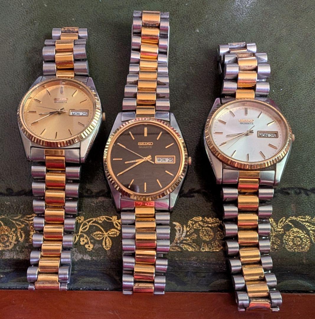 SEIKO クォーツ時計 3本セット(海外モデル)