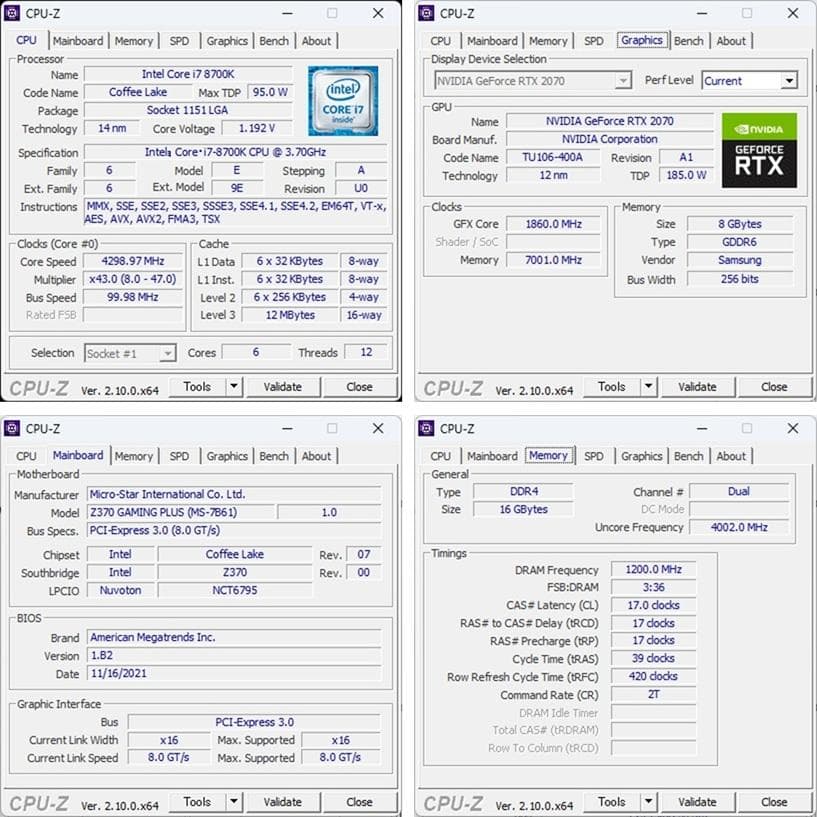 ゲーミングPC/Core i7 8700K/RTX2070/メモリ16GB