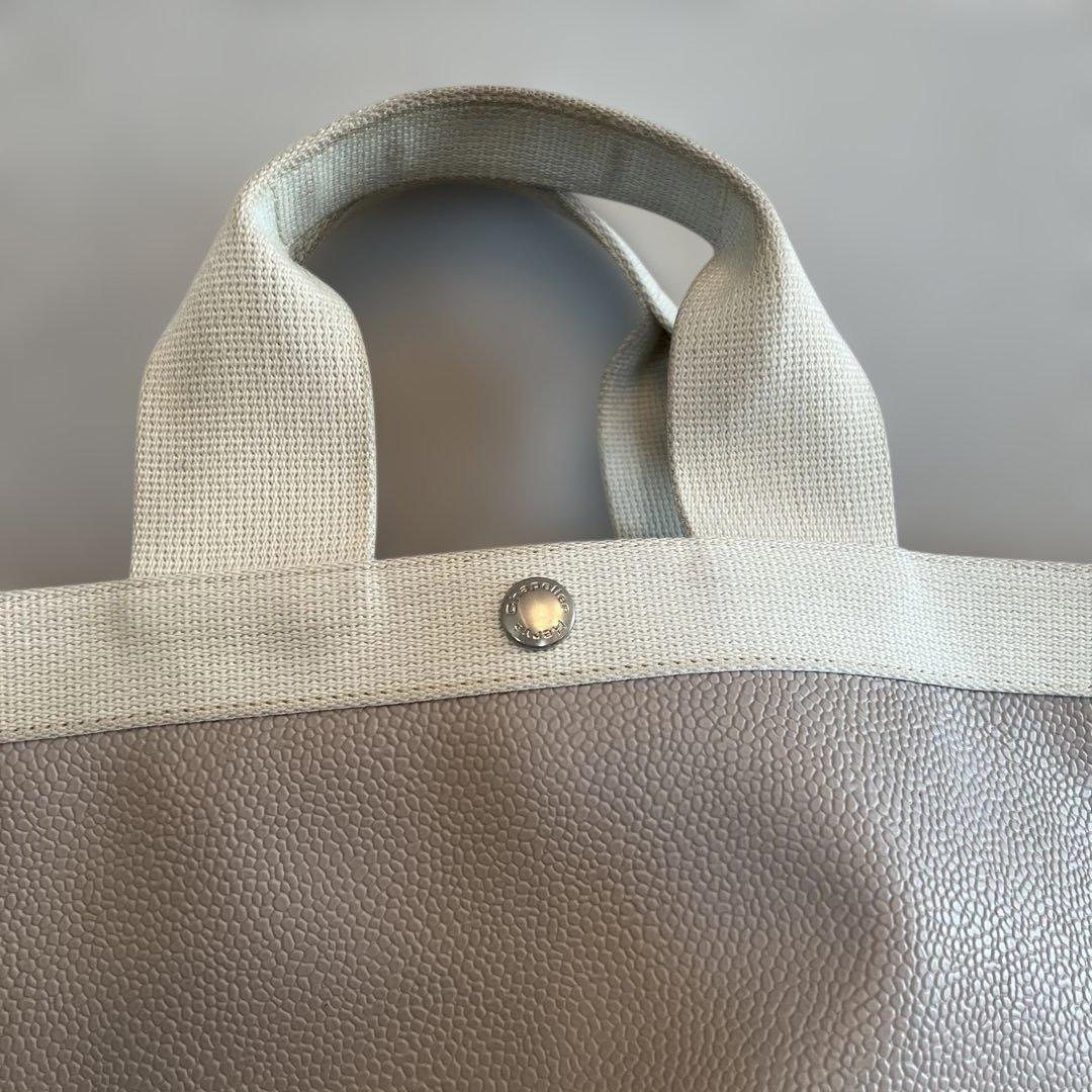 エルベシャプリエ　レザー 704GP スクエア　M　ハンドバッグ　トートバック