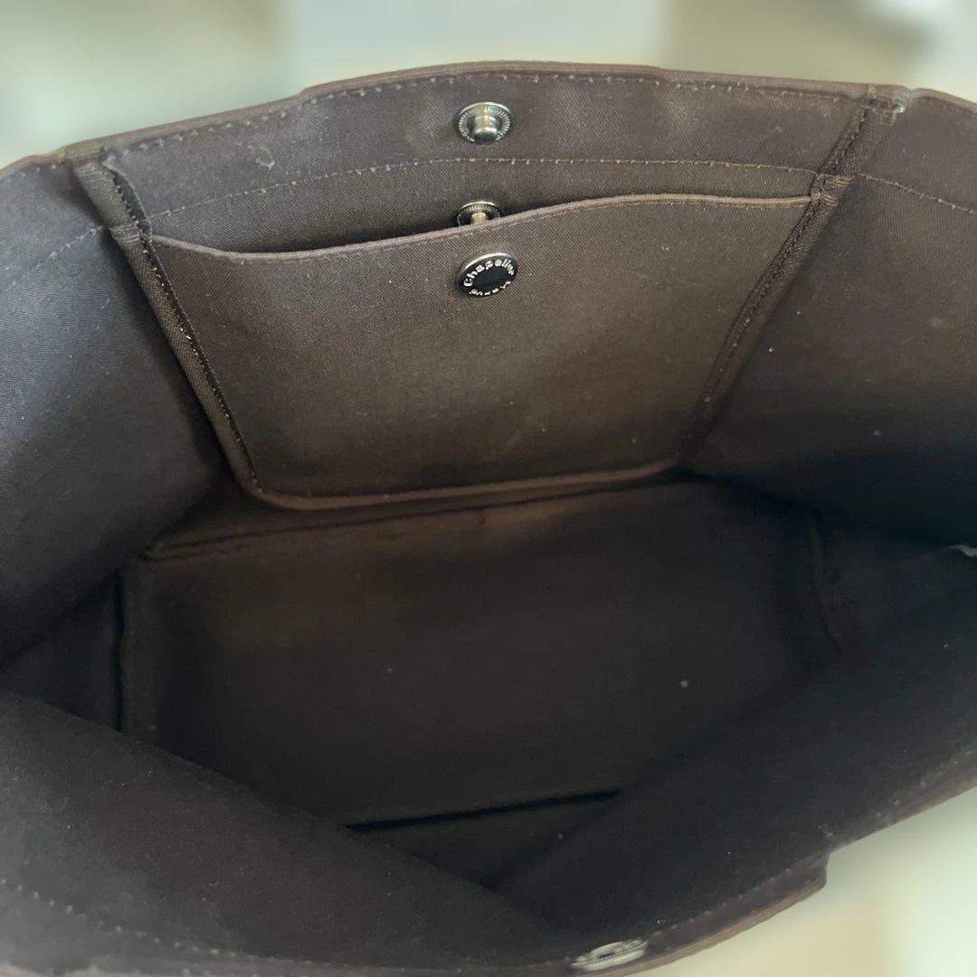 エルベシャプリエ　レザー 704GP スクエア　M　ハンドバッグ　トートバック