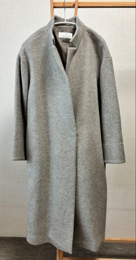 Plage MANTECOスタンドカラーコート　ベージュ 38