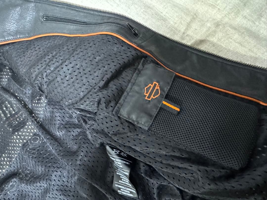 Harley-Davidson レディース パーカー付き 本革ジャケット S