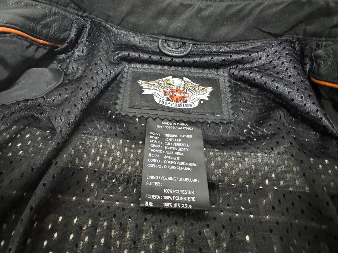 Harley-Davidson レディース パーカー付き 本革ジャケット S