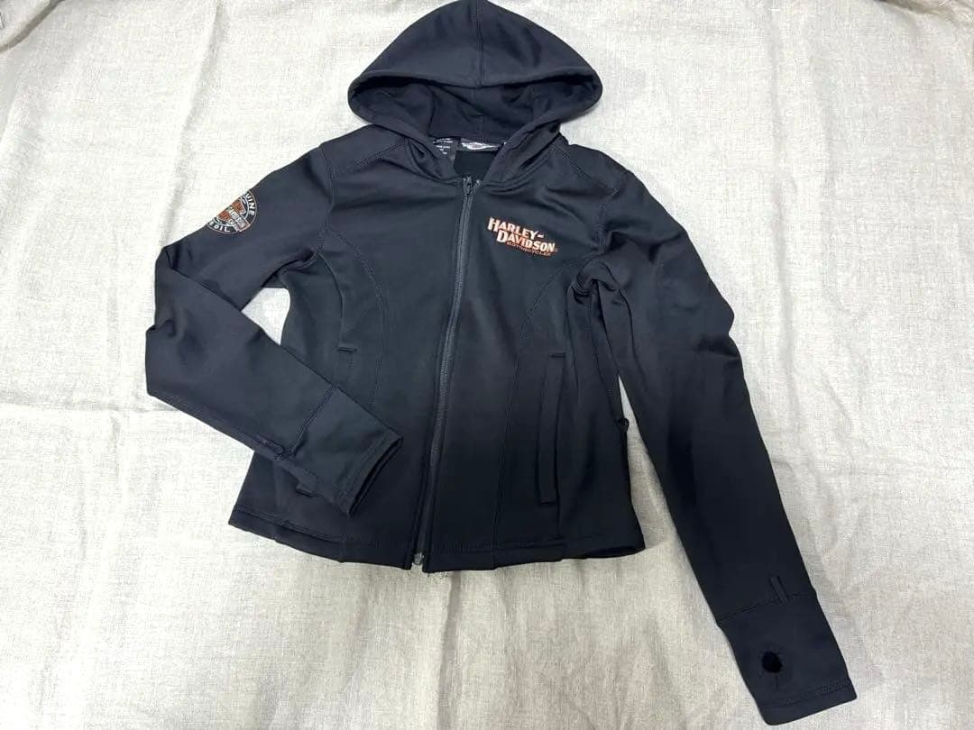 Harley-Davidson レディース パーカー付き 本革ジャケット S