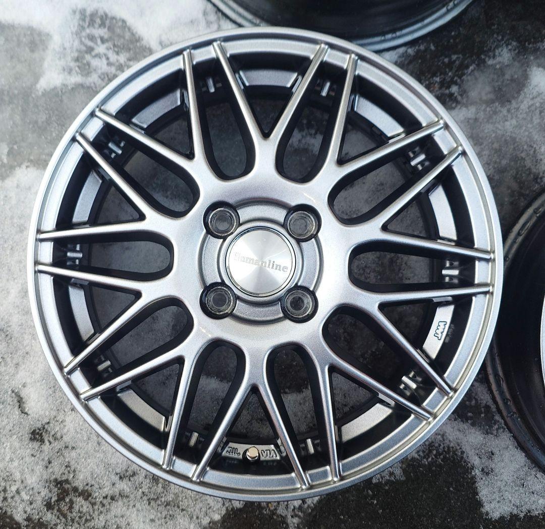 美品！ホイール4本　ヒューマンライン 15インチ 5.5J 4H/100 +50