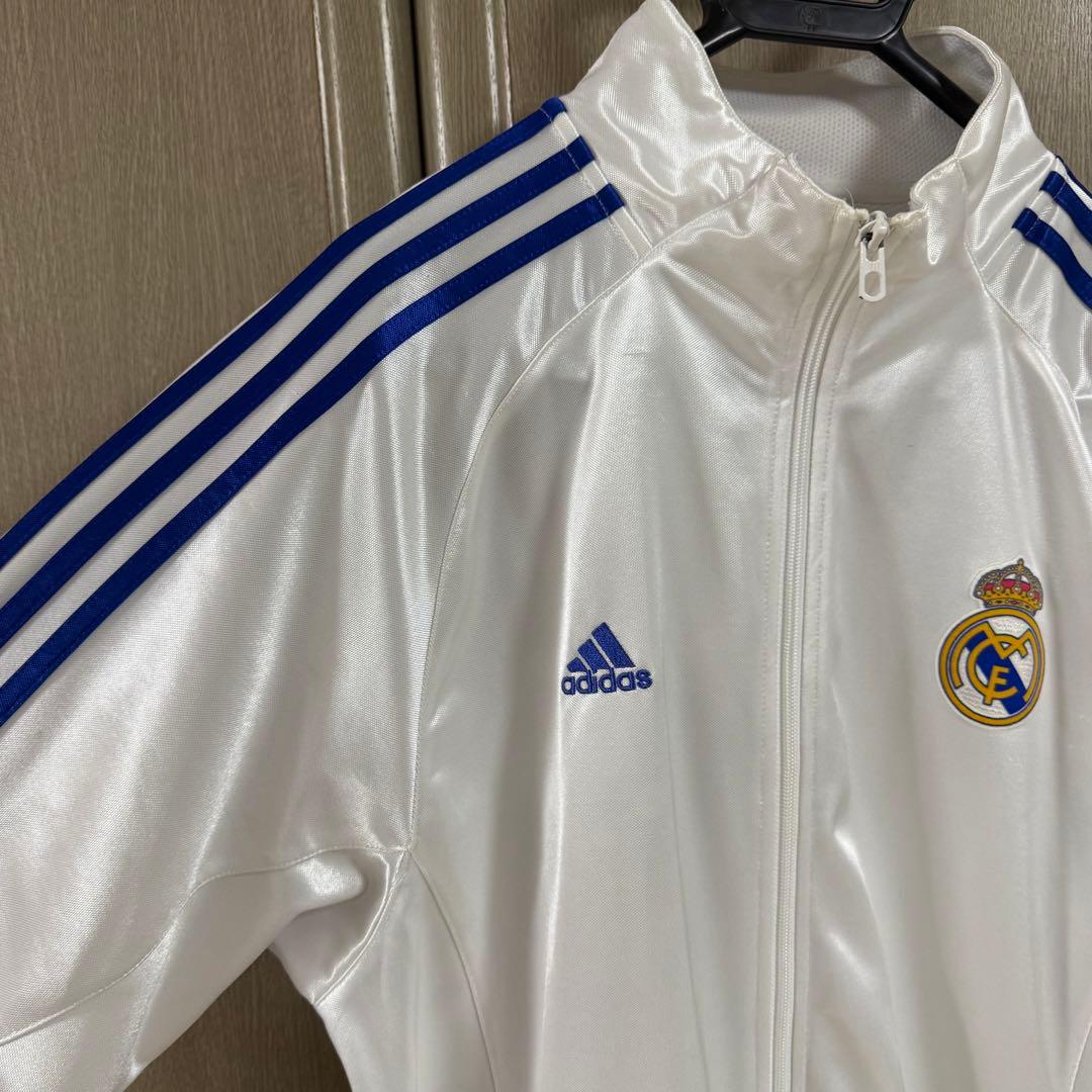 adidas製 レアル・マドリードトラックジャケット 2XOサイズ/ホワイト