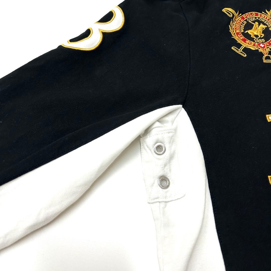 90's ラルフローレン×サンモリッツ ワールドカップ 長袖 ラガーシャツ