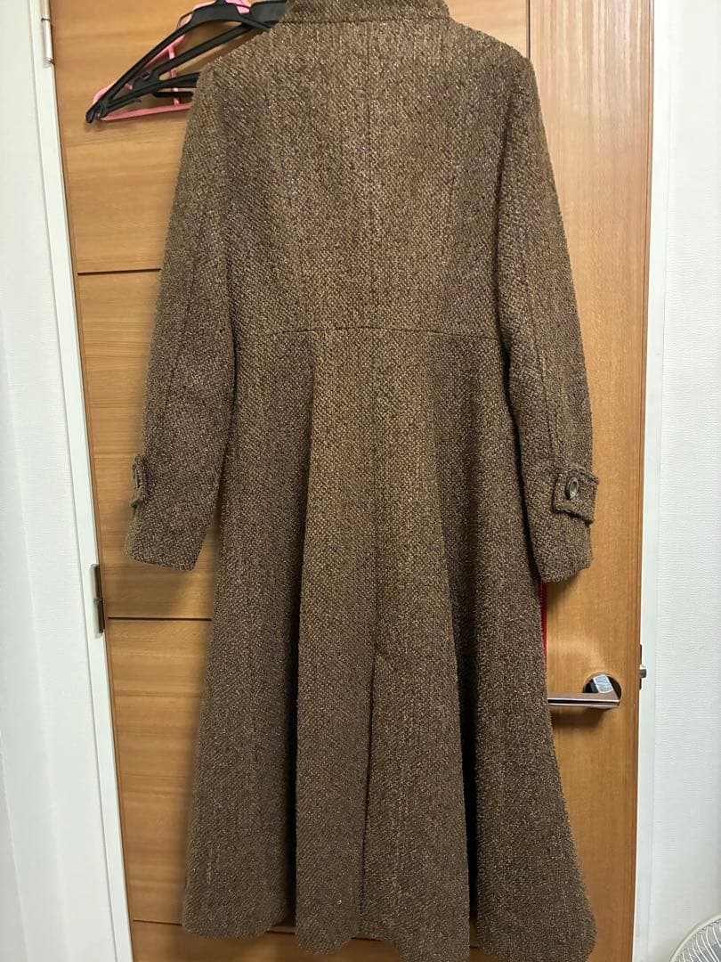 rienda ブラウン オーバーネックシンデレララインコート