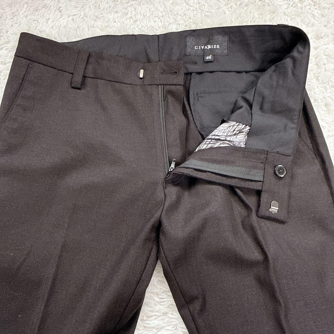 CIVARIZE 黒 スーツ セットアップ スリム 裏 総柄 サイズ46