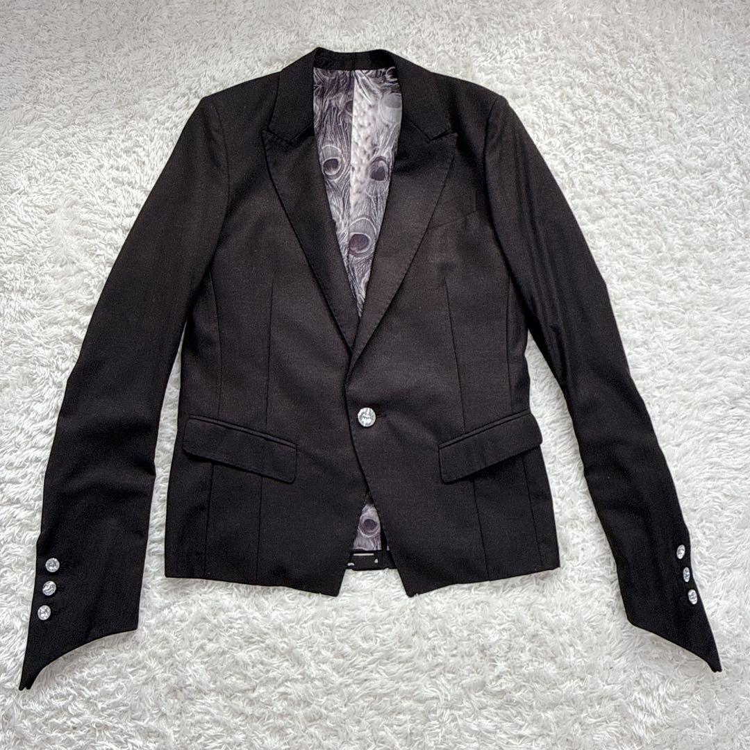 CIVARIZE 黒 スーツ セットアップ スリム 裏 総柄 サイズ46