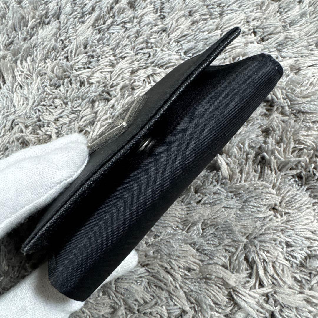 PRADA プラダ 三角プレート 6連 キーケース ナイロン ブラック