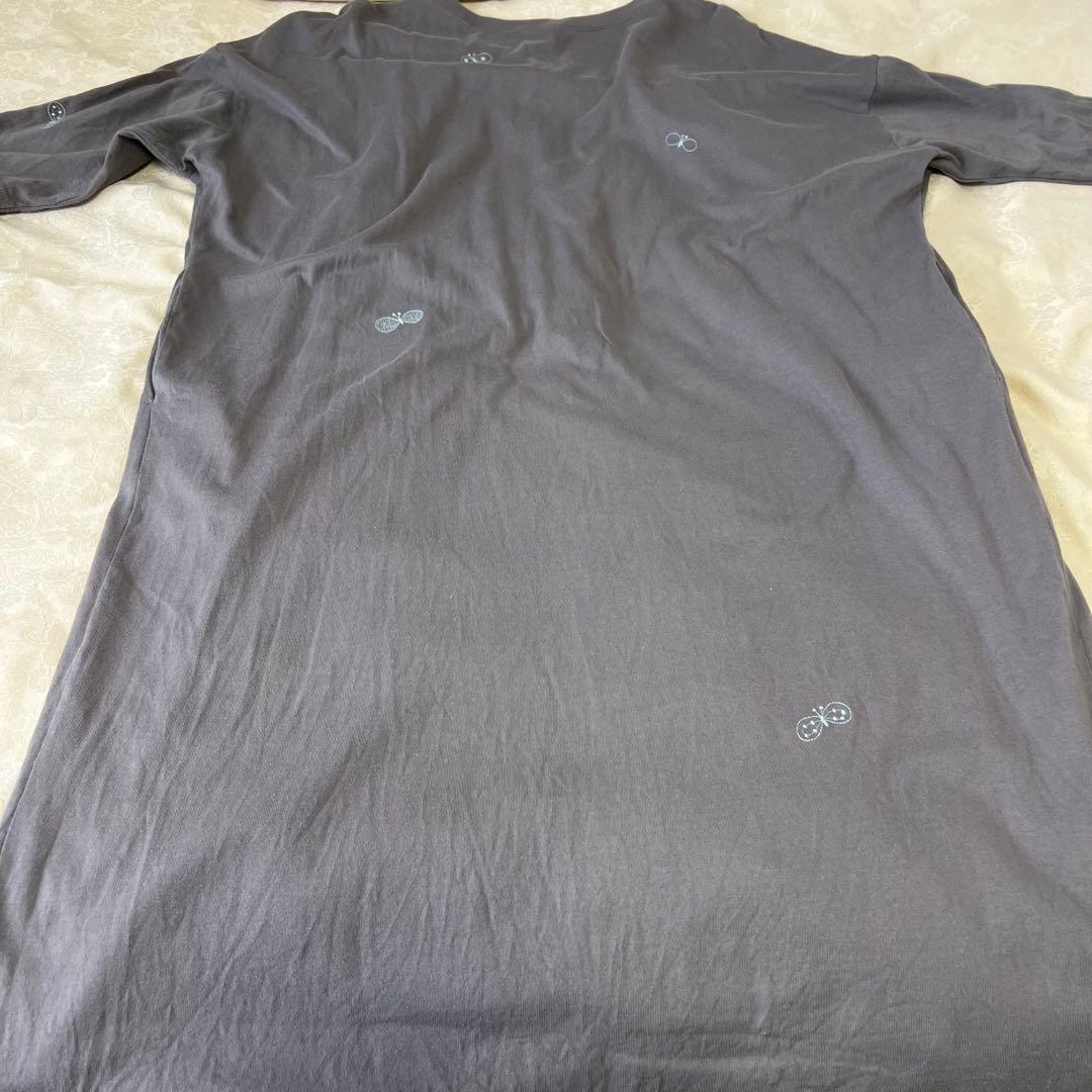 mina perhonen choucho 刺繍 カットソーロングワンピース