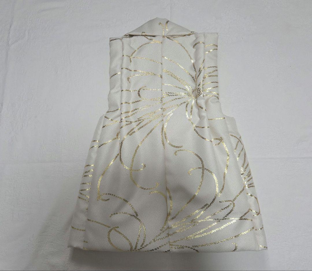 【値下げ中】utatane 七五三 被布コートセット ベージュ金彩×ミント七宝