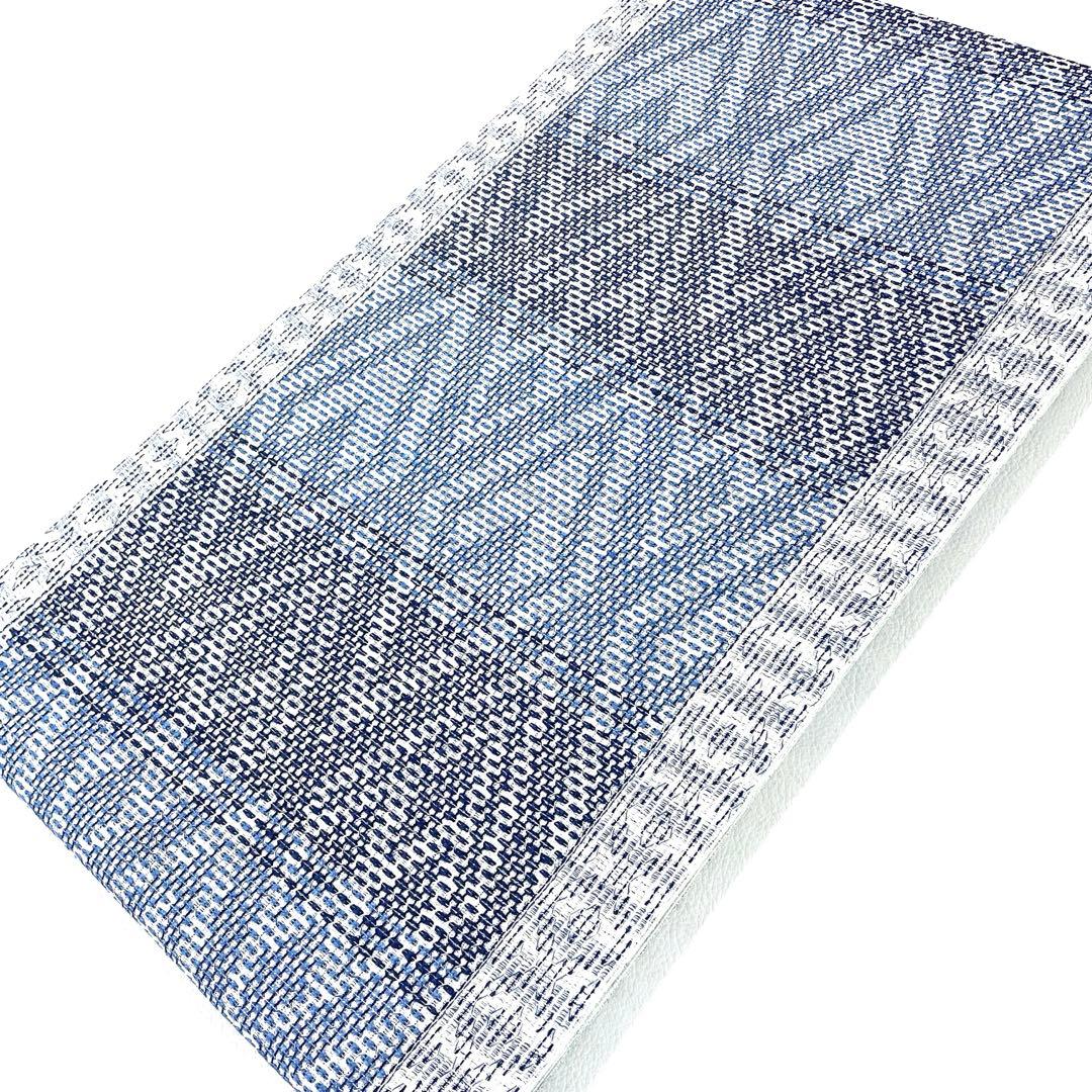 帯5005 ●高級 正絹 藍染 六通 袋帯