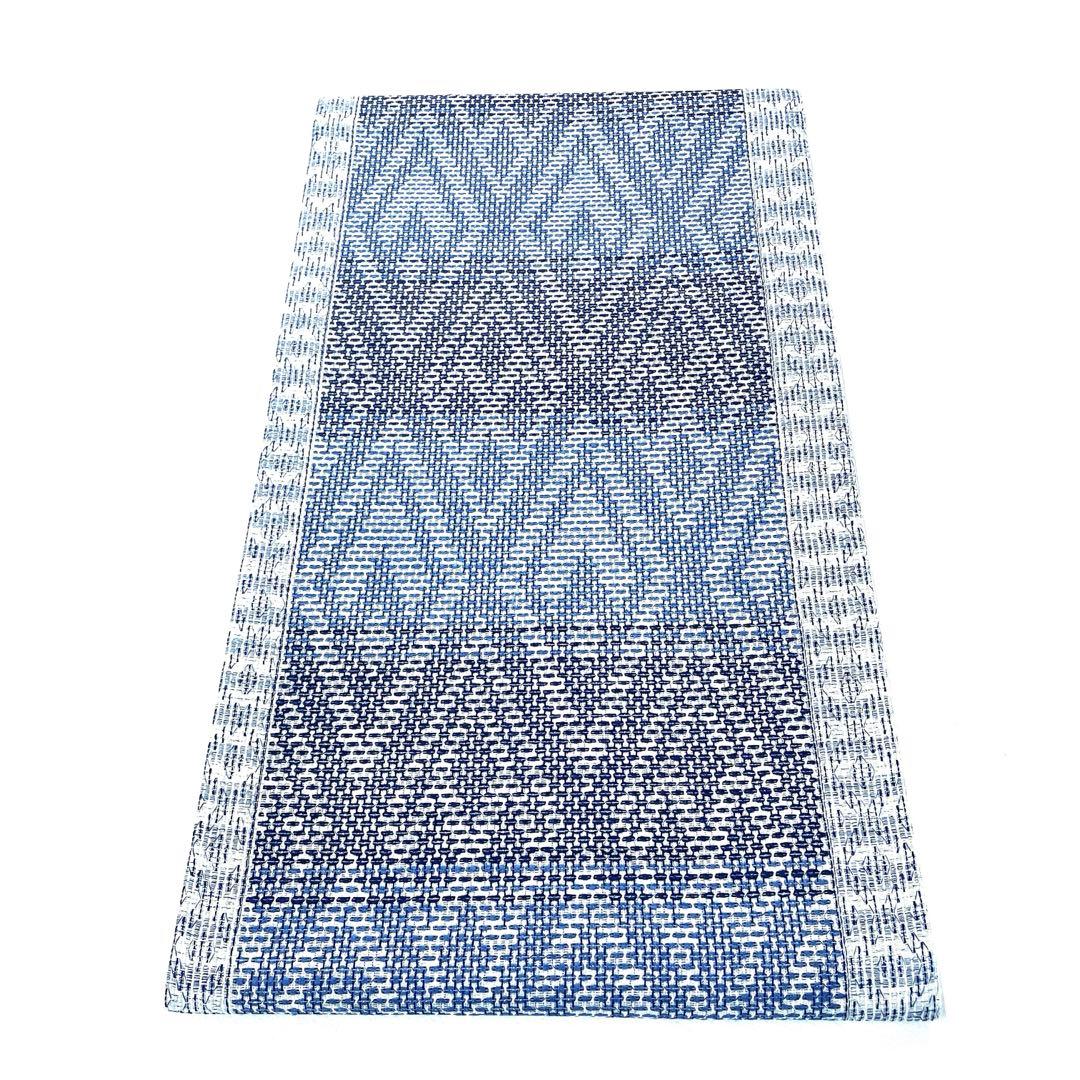 帯5005 ●高級 正絹 藍染 六通 袋帯