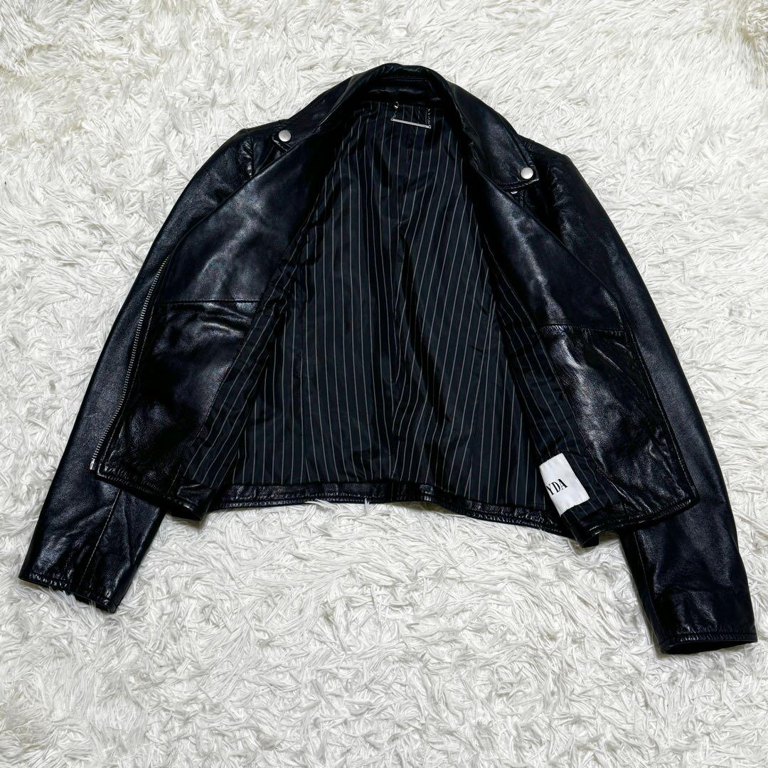 近年モデル ジェイダ ラムレザー ダブルライダースジャケット F 羊革 本革