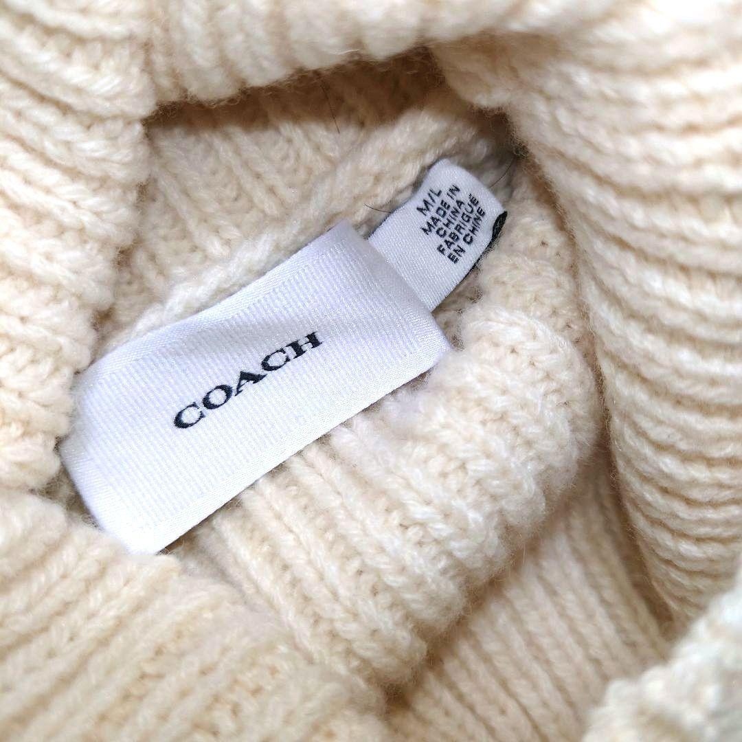美品！ COACH シグネチャー ニット ポンチョ コーチ
