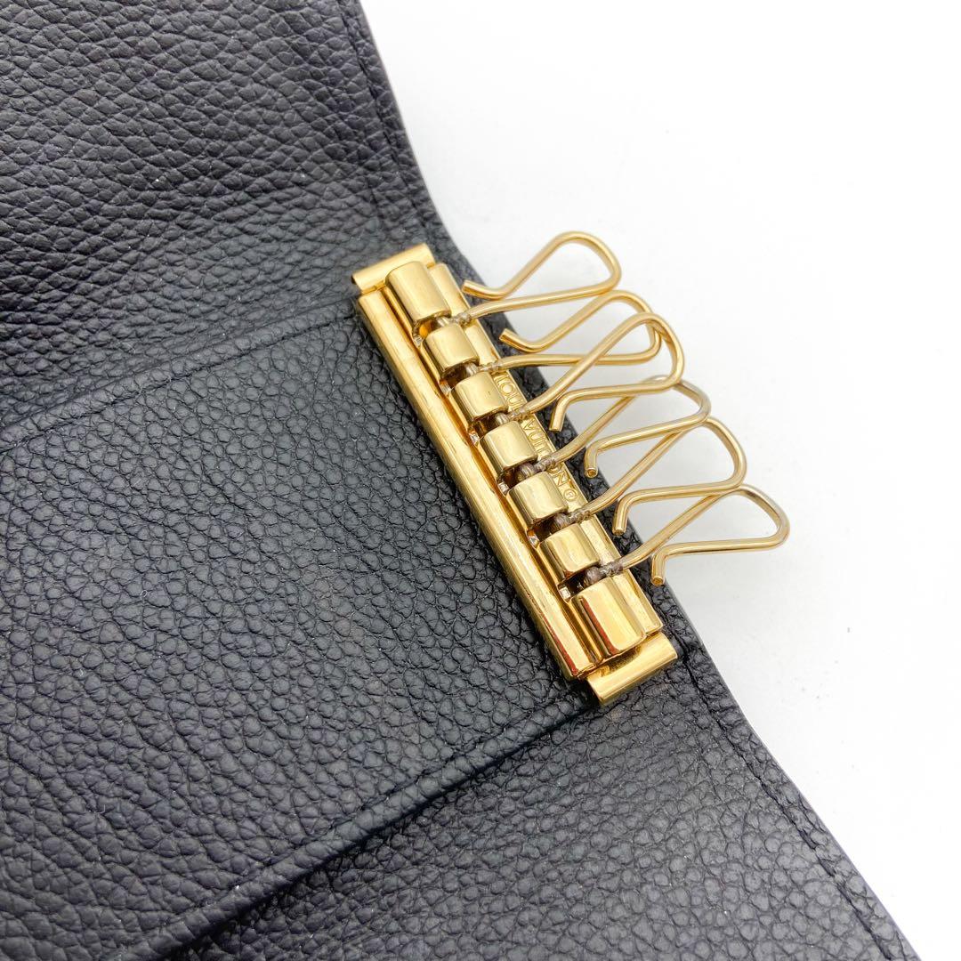 【美品】ルイヴィトン ミュルティクレ アンプラント 6連キーケース ノワール