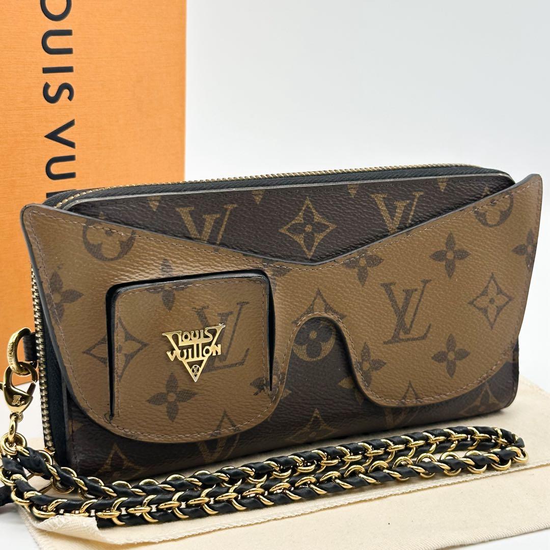 【希少】ルイヴィトン ジッピーウォレット モノグラム リバース シャディ 長財布