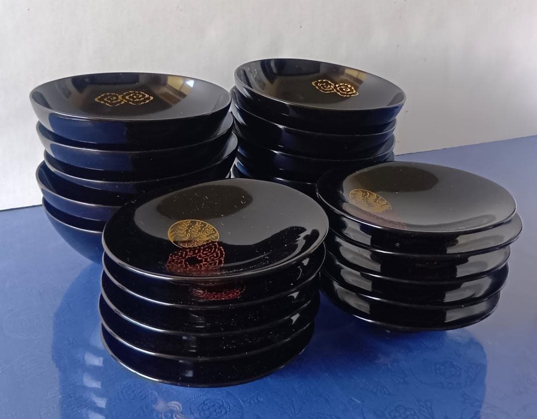 minehikaru 【沈金輪島塗】逸品［正月用品］　蓋付吸物椀10客