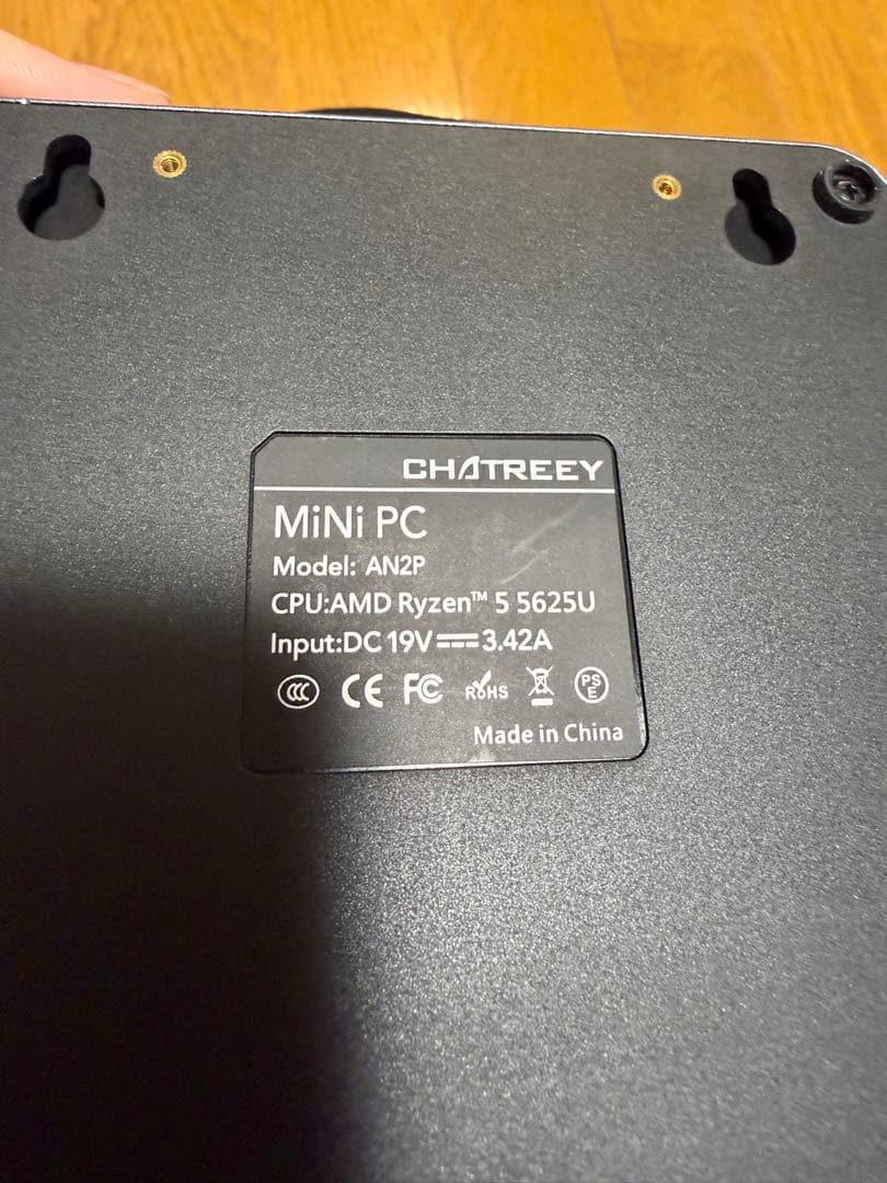 【ジャンク】ミニPC AMD Ryzen5 5625U 6コア12スレッド