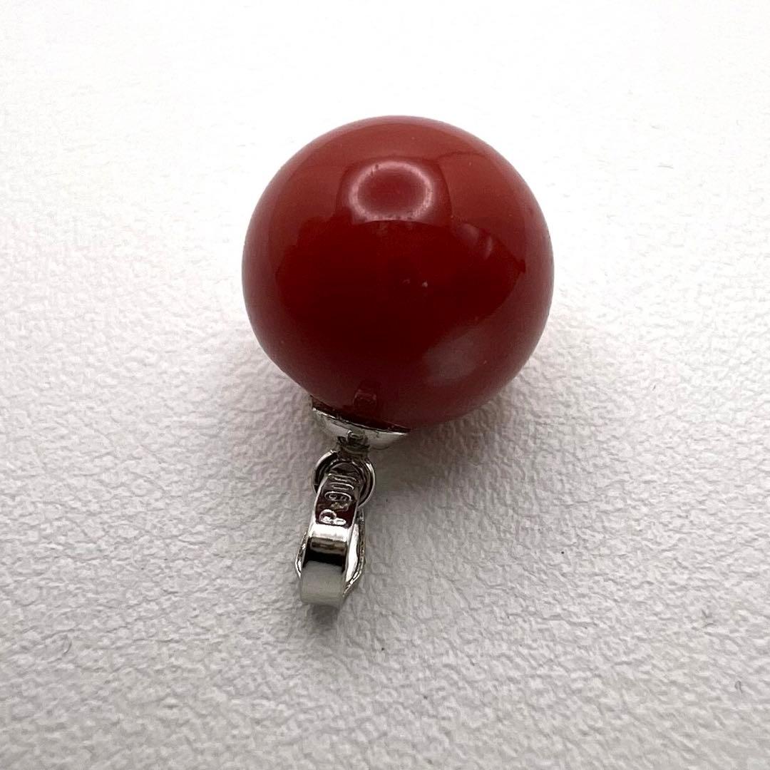 プラチナpt900 ペンダント　トップ　珊瑚　直径10.5㎜　1.86 g