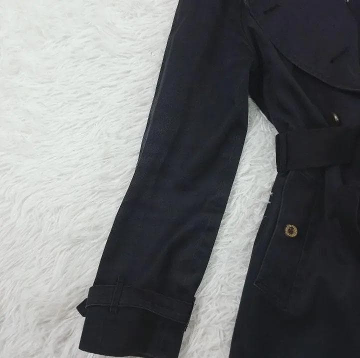 【90's】ノバチェック バーバリーブルーレーベル ベルテットコート L 黒