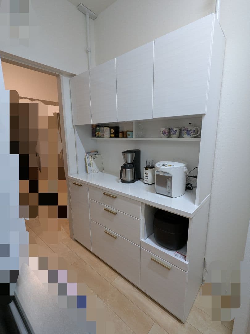 【ramu】ニトリ 幅140cm キッチンボード ソレル 140KB WH