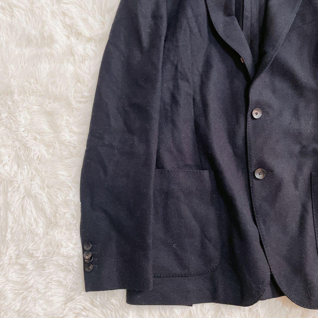 LARDINI ウール テーラードジャケット 48サイズ メンズ ブラック 黒