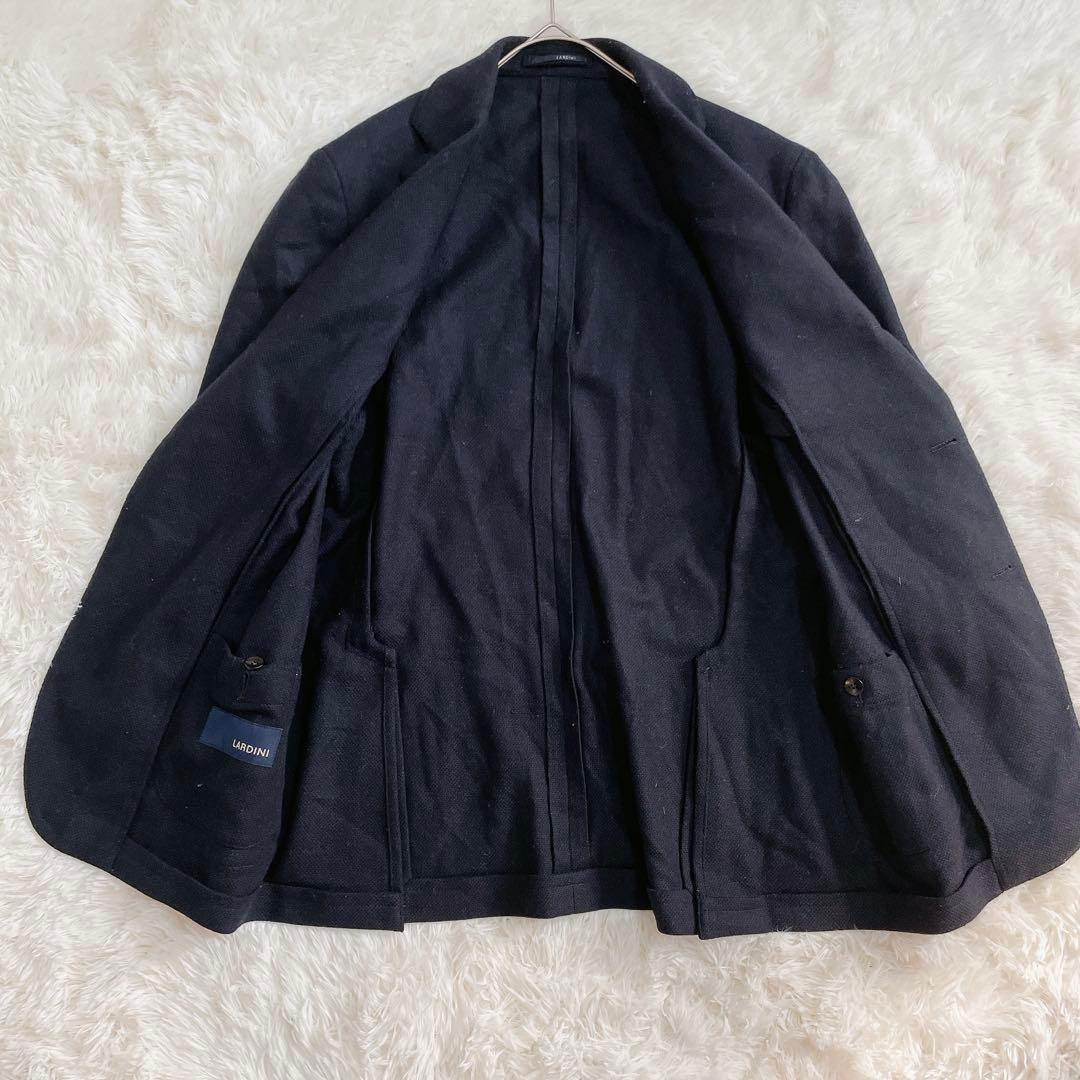 LARDINI ウール テーラードジャケット 48サイズ メンズ ブラック 黒