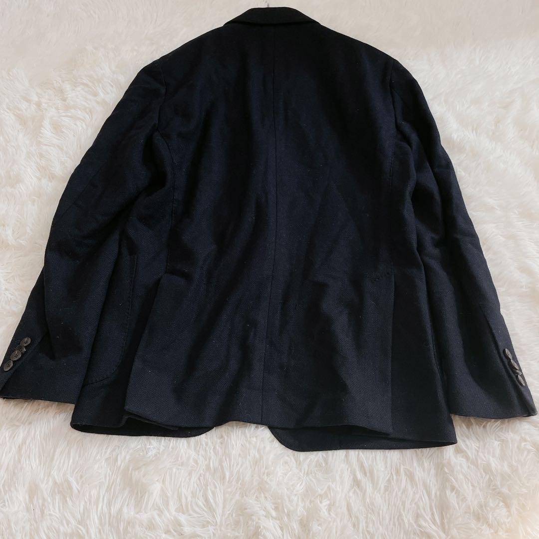 LARDINI ウール テーラードジャケット 48サイズ メンズ ブラック 黒